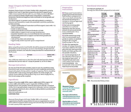 A2 Organic Infant formula Stage 3