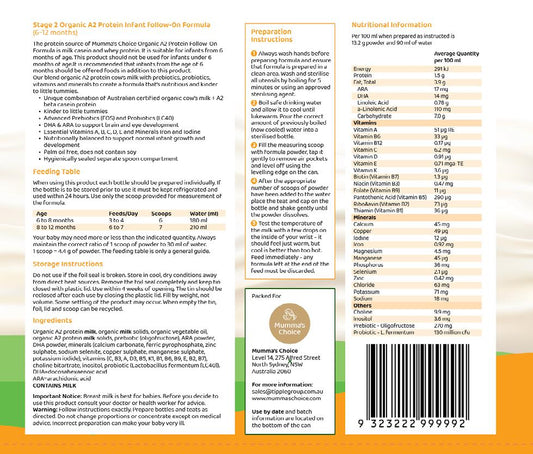 A2 Organic Infant formula Stage 2